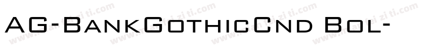 AG-BankGothicCnd Bol字体转换